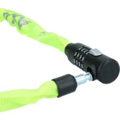 AXA Kettenschloss Newton Code+ 1.000 Mm SK 7 Neongelb