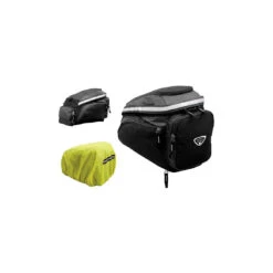 Longus Gepäckträgertasche Volume, Schwarz, Klettbefestigung Für Gepäckträger