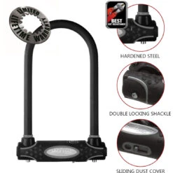 Master Lock BÜGELSCHLOß/8195, SCHWARZ 210MMX110MX13MM MIT HALTER