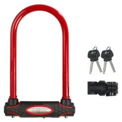 Master Lock BÜGELSCHLOß/8195COL MIT HALTER ROT 210MMX110X13MM ROT -Bike Essentials Verkäufe master lock buegelschloss 8195col mit halter rot 210mmx110x13mm rot