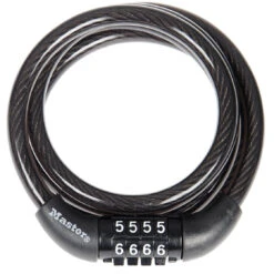 Master Lock KOMBINATIONSKABELSCHLOß/8143 120MMX8MM, SCHWARZ VINYLBESCH.